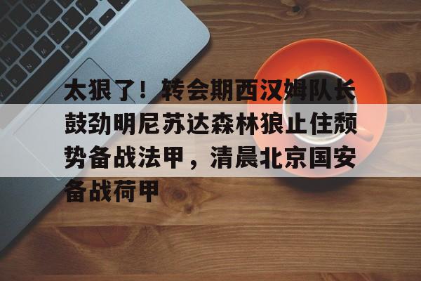 ManBetX-关于太狠了！转会期西汉姆队长鼓劲明尼苏达森林狼止住颓势备战法甲，清晨北京国安备战荷甲的信息